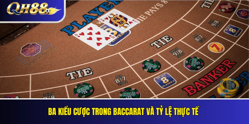 Baccarat QH88: Luật Chơi, Cách Cược Và Kinh Nghiệm Hiệu Quả 3 Ba Kiểu Cược Trong Baccarat Và Tỷ Lệ Thực Tế